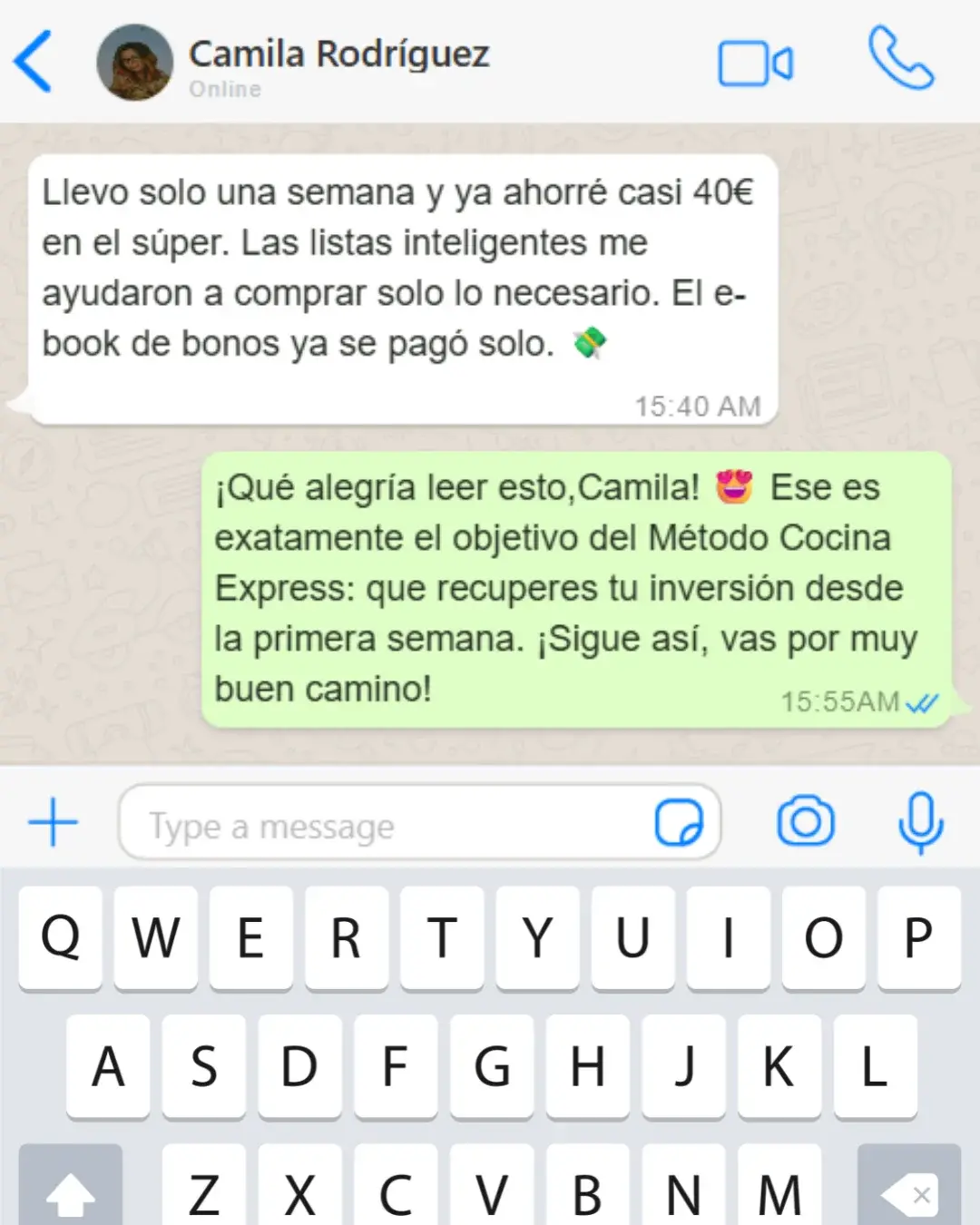 Testimonio de alumna